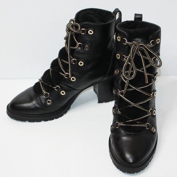Jimmy Choo Hillary 65 Fur-lined Block-heel Booties Boot size EU 40 / US 10 $1495 - Picture 2 of 10
